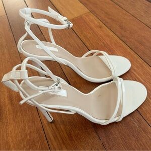 NWOT White Strappy Heels